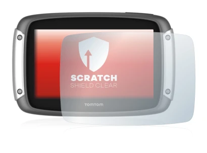 Imagen del dispositivo TomTom Rider 400 con una amplia variedad de protectores de pantalla.