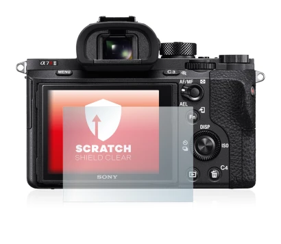 Imagen del dispositivo Sony Alpha 7R II con una amplia variedad de protectores de pantalla.