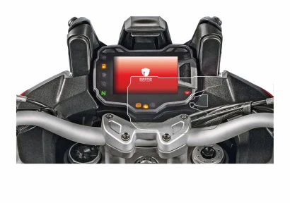 Imagen del dispositivo Ducati Multistrada 1200 2015+ Pantalla del velocímetro con una amplia variedad de protectores de pantal