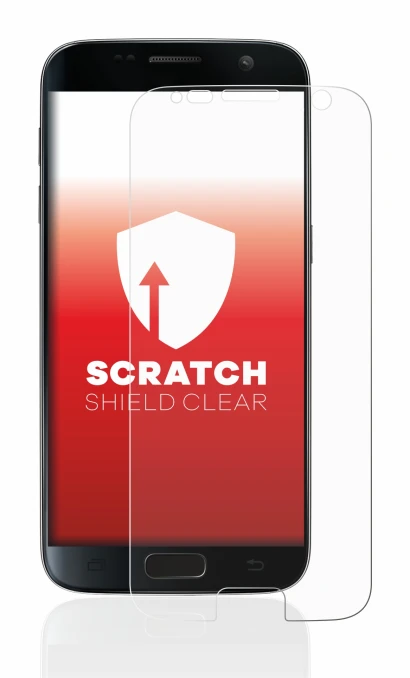 Imagen del dispositivo Samsung Galaxy S7 con una amplia variedad de protectores de pantalla.
