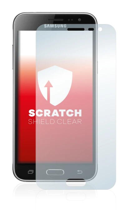 Imagen del dispositivo Samsung Galaxy J3 Duos 2016 con una amplia variedad de protectores de pantalla.