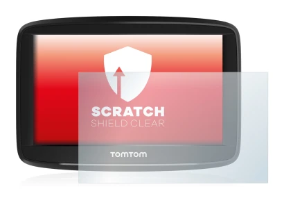 Imagen del dispositivo TomTom Start 52 con una amplia variedad de protectores de pantalla.