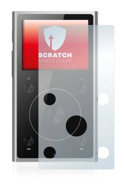 Imagen del dispositivo FiiO X1 II con una amplia variedad de protectores de pantalla.