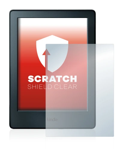 Imagen del dispositivo Amazon Kindle 2016 (8a Gen.) con una amplia variedad de protectores de pantalla.