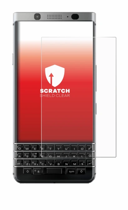 Imagen del dispositivo BlackBerry Keyone con una amplia variedad de protectores de pantalla.