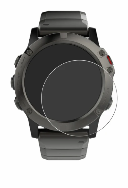 Imagen del dispositivo Garmin Fenix 5X (51 mm) con una amplia variedad de protectores de pantalla.