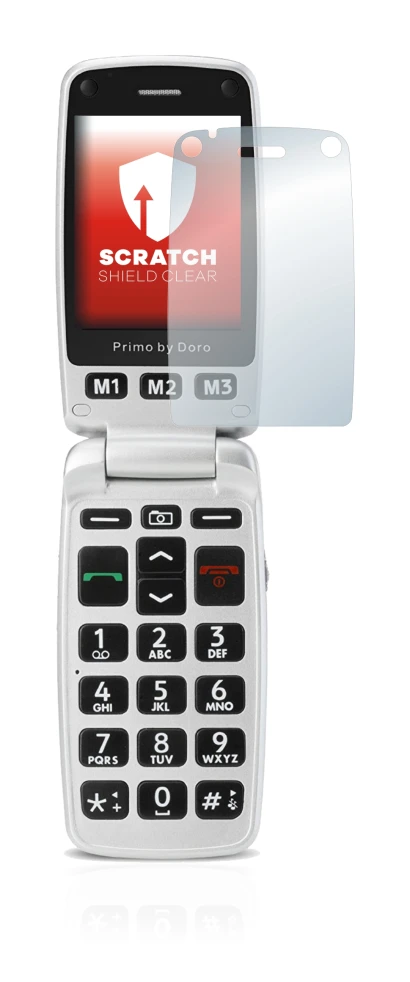 Imagen del dispositivo Doro Primo 413 con una amplia variedad de protectores de pantalla.