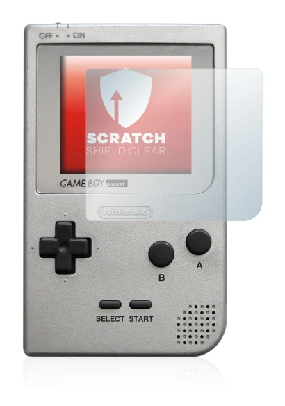 Imagen del dispositivo Nintendo Gameboy Pocket con una amplia variedad de protectores de pantalla.
