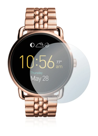 Imagen del dispositivo Fossil Q Wander con una amplia variedad de protectores de pantalla.