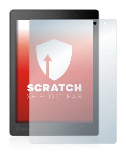 Imagen del dispositivo Kobo Aura One con una amplia variedad de protectores de pantalla.
