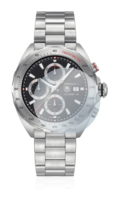 Imagen del dispositivo TAG Heuer Formula 1 (44 mm) con una amplia variedad de protectores de pantalla.