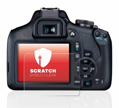 Imagen del dispositivo Canon EOS 2000D con una amplia variedad de protectores de pantalla.