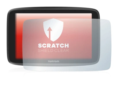 Imagen del dispositivo TomTom GO Camper con una amplia variedad de protectores de pantalla.