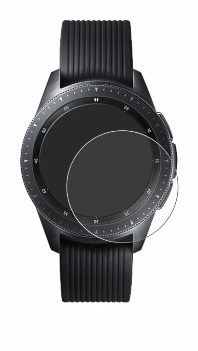 Imagen del dispositivo Samsung Galaxy Watch (42 mm) con una amplia variedad de protectores de pantalla.