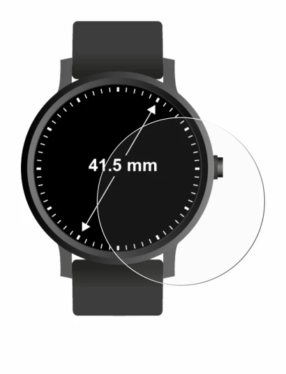 Imagen del dispositivo Relojes (Circular, ø: 41.5 mm) con una amplia variedad de protectores de pantalla.