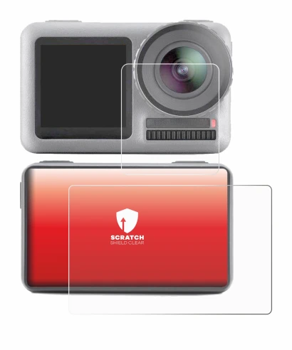 Imagen del dispositivo DJI Osmo Action con una amplia variedad de protectores de pantalla.