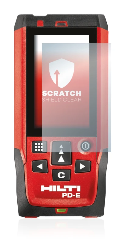 Imagen del dispositivo Hilti PD-E con una amplia variedad de protectores de pantalla.