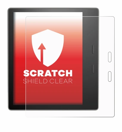 Imagen del dispositivo Amazon Kindle Oasis 2019 (10a Gen.) con una amplia variedad de protectores de pantalla.