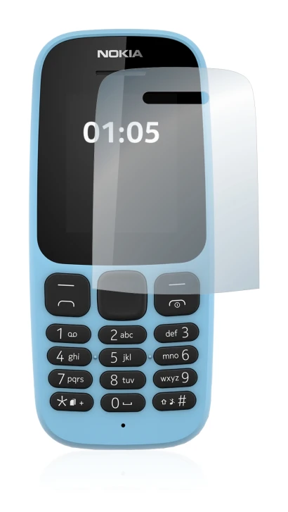 Imagen del dispositivo Nokia 105 2019 con una amplia variedad de protectores de pantalla.