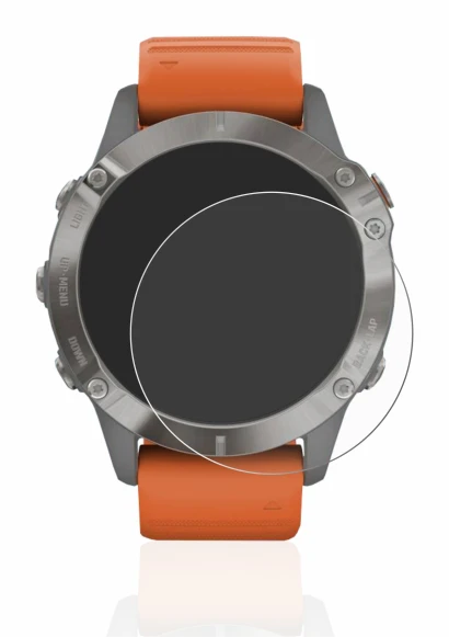 Imagen del dispositivo Garmin Fenix 6 Pro con una amplia variedad de protectores de pantalla.