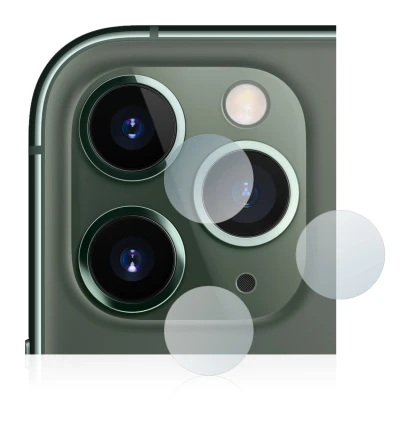 Imagen del dispositivo Apple iPhone 11 Pro Max (SÓLO Cámara) con una amplia variedad de protectores de pantalla.
