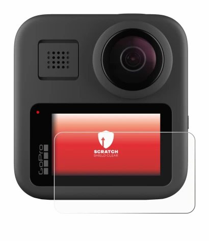 Imagen del dispositivo GoPro Max con una amplia variedad de protectores de pantalla.