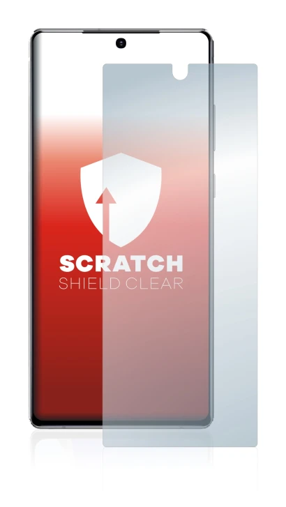 Imagen del dispositivo Samsung Galaxy Note 20 con una amplia variedad de protectores de pantalla.