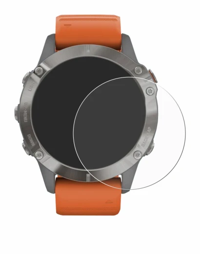 Imagen del dispositivo Garmin Fenix 6 Pro Solar con una amplia variedad de protectores de pantalla.