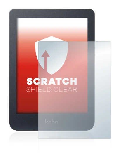 Imagen del dispositivo Kobo Nia con una amplia variedad de protectores de pantalla.