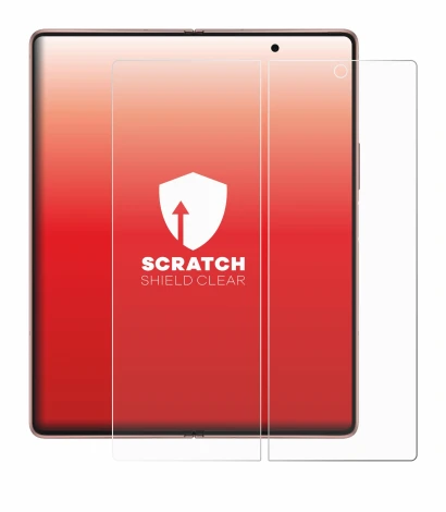 Imagen del dispositivo Samsung Galaxy Z Fold 2 5G (Pantalla interior) con una amplia variedad de protectores de pantalla.