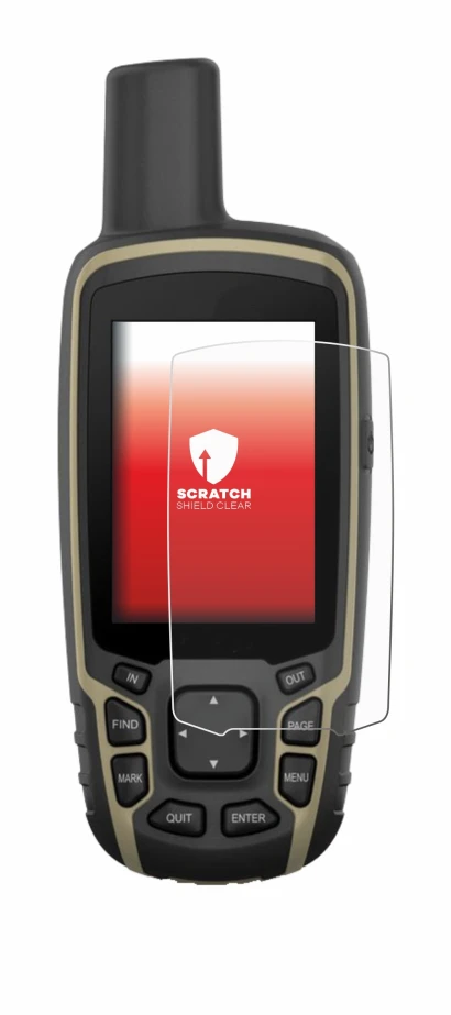 Imagen del dispositivo Garmin GPSMAP 65s con una amplia variedad de protectores de pantalla.