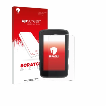 Parte frontal de un envase de producto con el logotipo de la marca upscreen. Al lado se muestra el dispositivo Hammerhead Karo