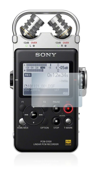 Imagen del dispositivo Sony PCM D100 con una amplia variedad de protectores de pantalla.
