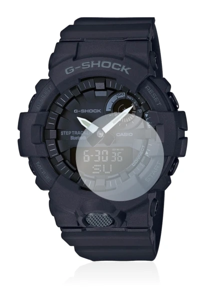 Imagen del dispositivo Casio G-Shock GBA800 con una amplia variedad de protectores de pantalla.