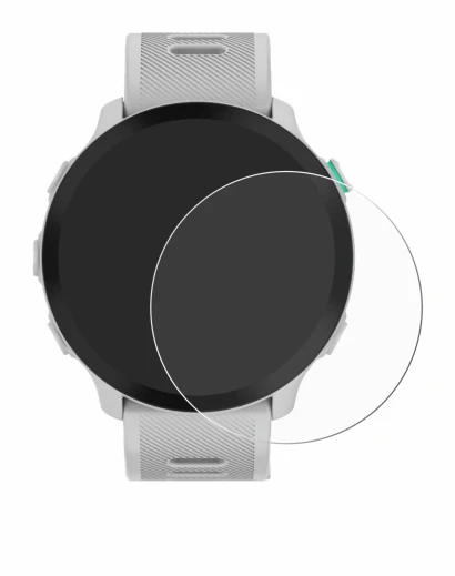 Imagen del dispositivo Garmin Forerunner 55 con una amplia variedad de protectores de pantalla.