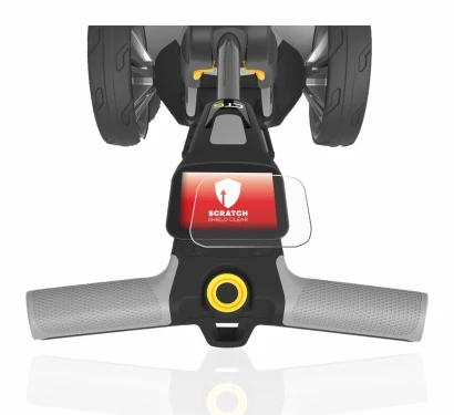 Imagen del dispositivo PowaKaddy CT6 con una amplia variedad de protectores de pantalla.