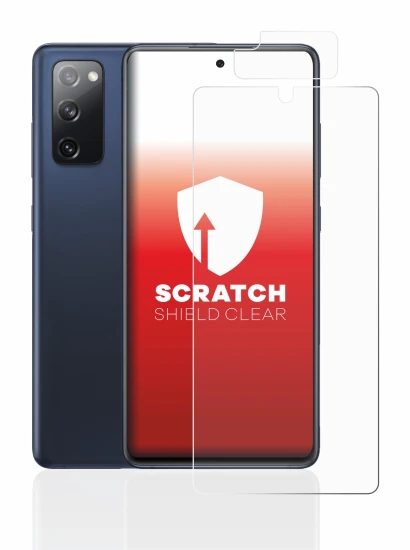 Imagen del dispositivo Samsung Galaxy S20 FE (Frontal+Cámara) con una amplia variedad de protectores de pantalla.