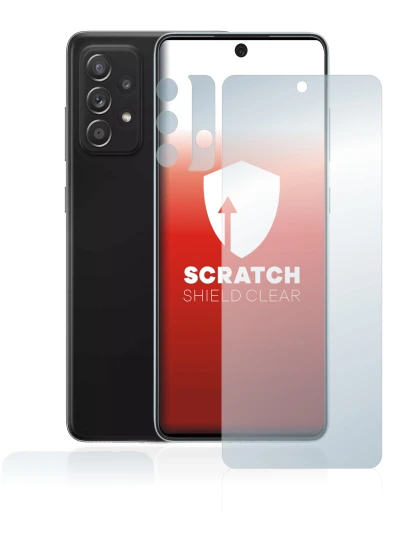 Imagen del dispositivo Samsung Galaxy A52 5G (Frontal+Cámara) con una amplia variedad de protectores de pantalla.