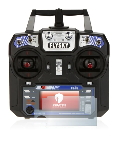 Imagen del dispositivo FlySky FS-i6 con una amplia variedad de protectores de pantalla.