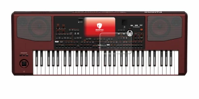 Imagen del dispositivo KORG Pa1000 con una amplia variedad de protectores de pantalla.