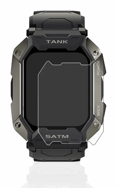 Imagen del dispositivo Kospet Tank M1 con una amplia variedad de protectores de pantalla.