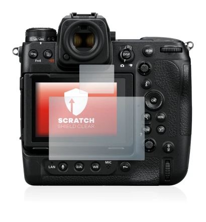 Imagen del dispositivo Nikon Z 9 (Pantalla + pantalla de hombro) con una amplia variedad de protectores de pantalla.