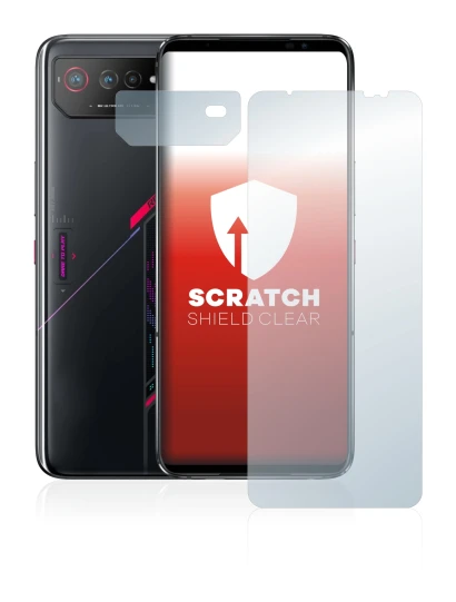 Imagen del dispositivo ASUS ROG Phone 6 (Frontal+Cámara) con una amplia variedad de protectores de pantalla.