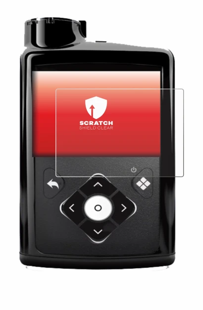 Imagen del dispositivo Medtronic Minimed 780G con una amplia variedad de protectores de pantalla.