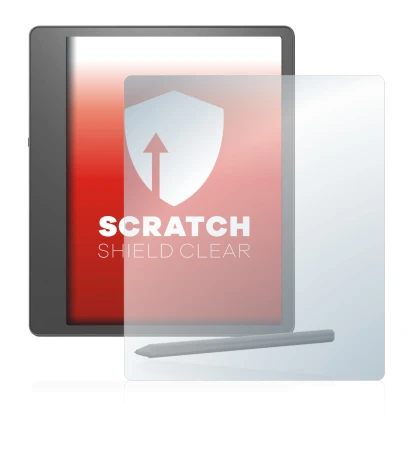 Imagen del dispositivo Amazon Kindle Scribe con una amplia variedad de protectores de pantalla.