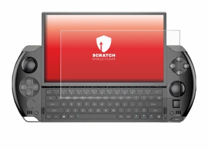 Imagen del dispositivo GPD Win 4 con una amplia variedad de protectores de pantalla.