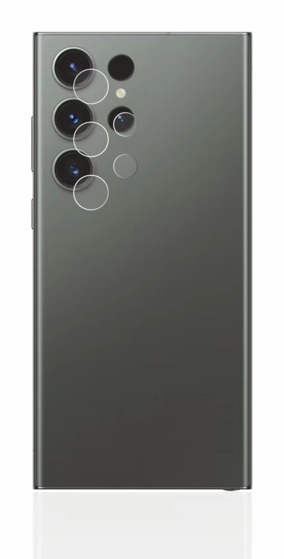 Imagen del dispositivo Samsung Galaxy S23 Ultra (SÓLO Cámara) con una amplia variedad de protectores de pantalla.