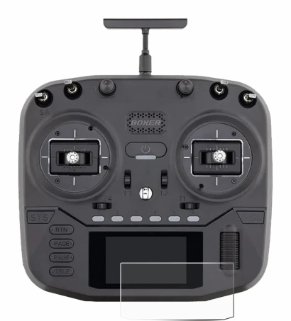Imagen del dispositivo Radiomaster Boxer con una amplia variedad de protectores de pantalla.