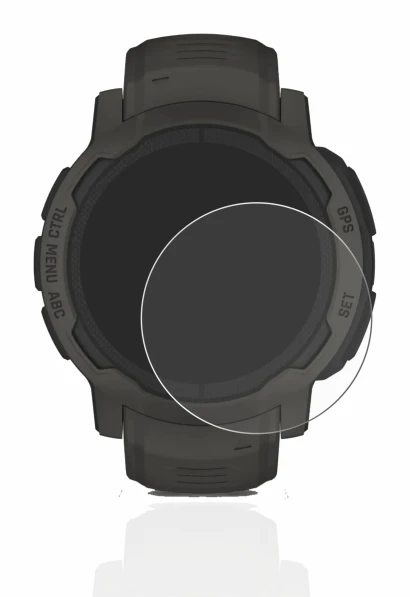 Imagen del dispositivo Garmin Instinct 2 Solar con una amplia variedad de protectores de pantalla.