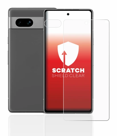 Imagen del dispositivo Google Pixel 7a (Frontal+Cámara) con una amplia variedad de protectores de pantalla.